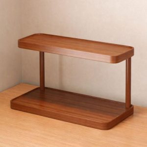Minimalist Wooden Two-Tier Display Stand